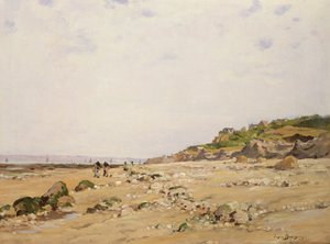 La Plage à Villerville, 1887 - Eugene Bourgeois